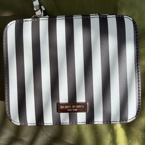 Henri Bendel centennial stripe travel jewelry case, brand new